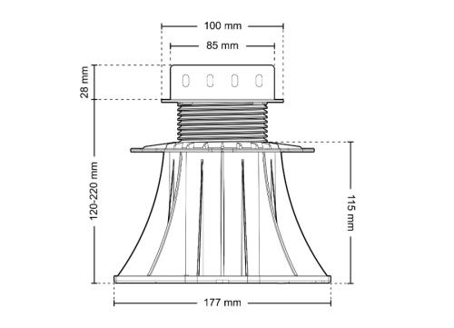 Stopa tarasowa STANDARD 30-220mm